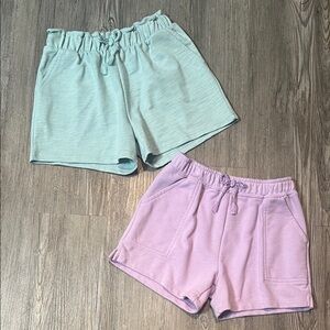Kids' Mint and Lavender Shorts Set- Size 8
